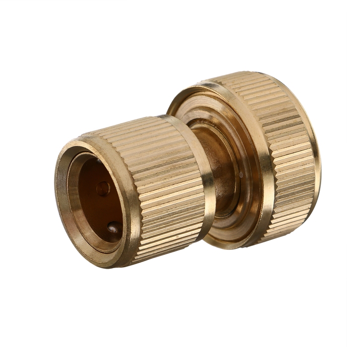 Коннектор с аквастопом, 3/4 Коннектор с аквастопом, 3/4" (19 мм), быстросъёмное соединение, латунь, Greengo