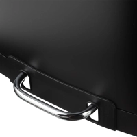 Ведро мусорное с педалью и доводчиком Luscan 12л,черное,прямоуг,металл