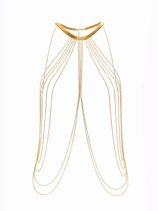 Бодичейн на тело, цепочки, 55 см, цвет золото Бодичейн на тело, цепочки, 55 см, цвет золото