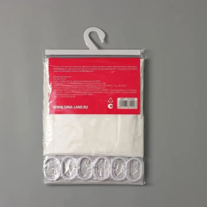 Штора для ванной Доляна &laquo;Ажур&raquo;, 180&times;180 см, PEVA, белая