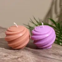 Свеча фигурная формовая «Шар», 5×5×5 см, соевый воск, МИКС Свеча фигурная формовая «Шар», 5×5×5 см, соевый воск, МИКС