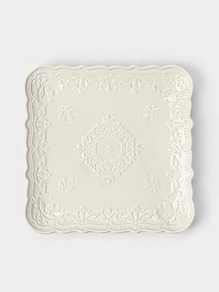 Тарелка квадратная &laquo;Сьюзен&raquo;, 23&times;2 см, фарфор, белая