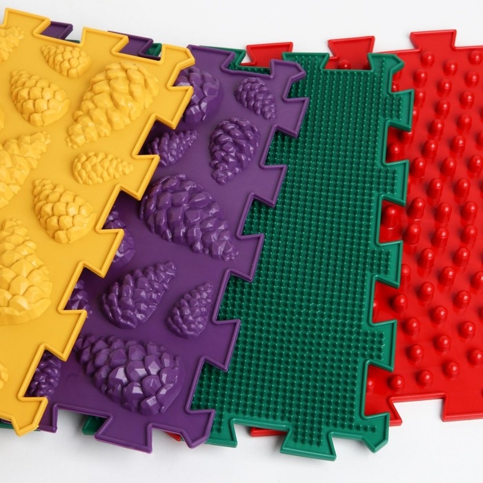 Модульный массажный коврик «Лес», 8 модулей, 4 вида, цвет МИКС Модульный массажный коврик «Лес», 8 модулей, 4 вида, цвет МИКС