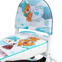 Снегокат &laquo;Twiny1+&raquo; с забавными медвежатами, со спинкой, голубой, розовый, TW1+/ЗМ Nika Kids
