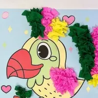 Объемная аппликация "Попугай". По методике Монтессори. 257121