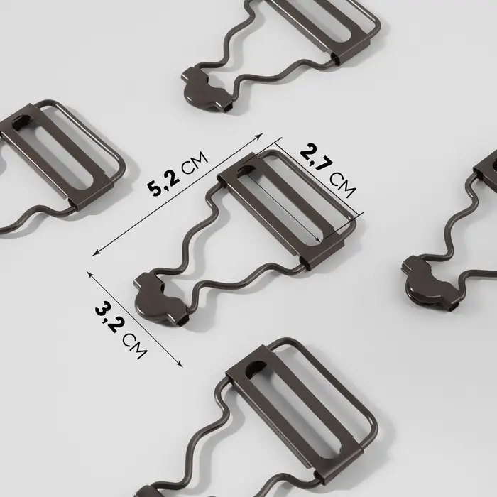 Застёжка для комбинезона, 27 мм, 10 шт., цвет чёрный никель Застёжка для комбинезона, 27 мм, 10 шт., цвет чёрный никель