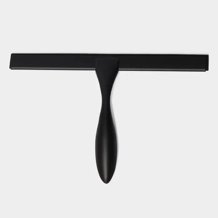 Водосгон из нержавеющей стали с комплектом держателей, 25&times;16 см, 304 сталь, чёрный