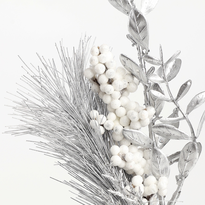 Новогодний декор &laquo;Серебрянная веточка&raquo;, 37 &times; 16 &times; 8 см