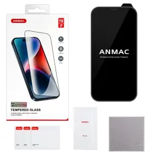 Защитное стекло для iPhone 12/12 Pro Full Cover ANMAC черный Арт. 1137388
