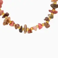 Браслет, длина 16 см, розовый, золотой