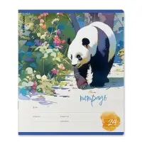 Тетрадь 24 листа в линейку ErichKrause Flower Panda, 60 г/м&sup2;, обложка мелованный картон, МИКС