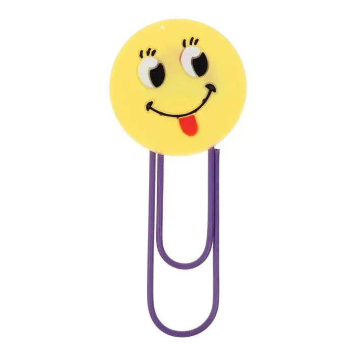 Закладка-скрепка большая «Смайл», 11 см