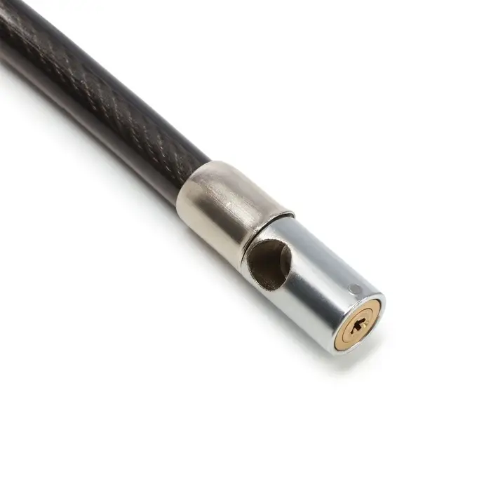 Замок навесной велосипедный ТУНДРА, 14&times;650 мм, 2 ключа, черный