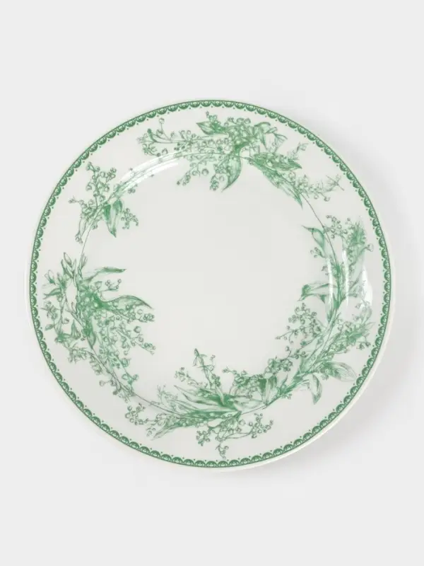 Тарелка Дулевский фарфор «Райские ландыши», d=24 см, фарфор Тарелка Дулевский фарфор «Райские ландыши», d=24 см, фарфор