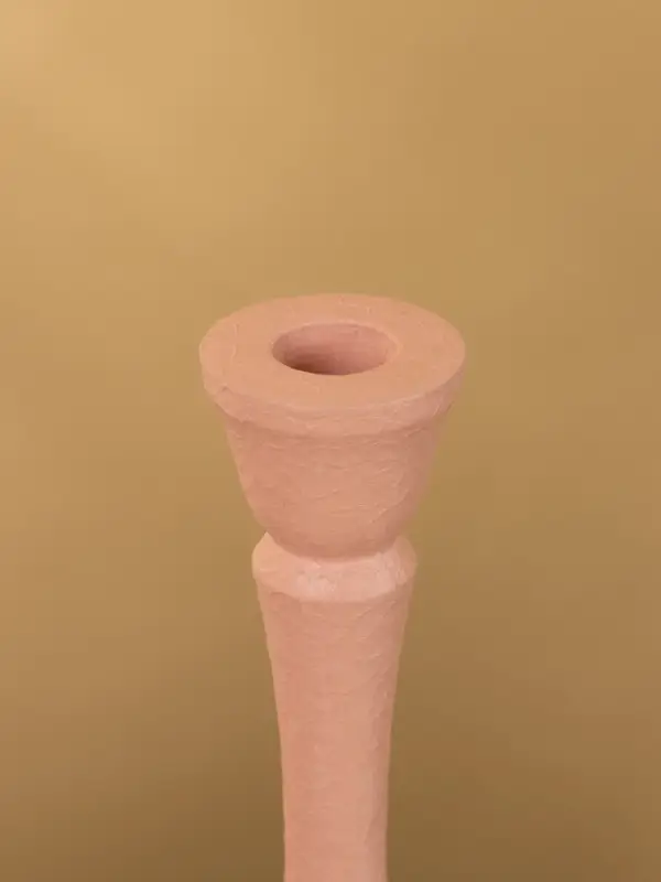 Подсвечник на 1 свечу "Пудровый" 10,5х10,5х25 см