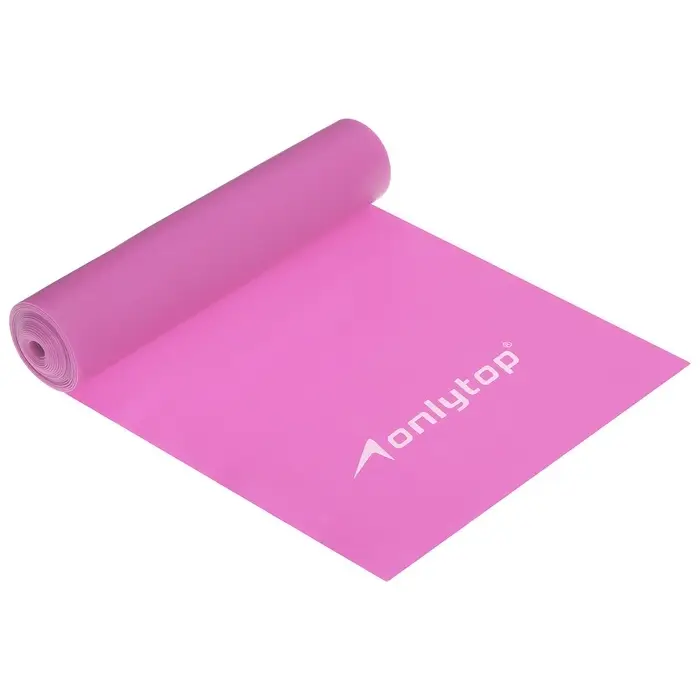 Эспандер ленточный для фитнеса ONLYTOP, 150&times;15&times;0.05 см, 20 кг, МИКС