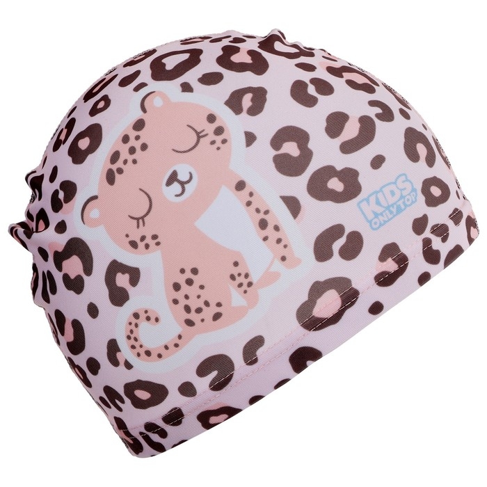 Шапочка для плавания детская ONLYTOP «Леопард», тканевая, обхват 46-52 см Шапочка для плавания детская ONLYTOP «Леопард», тканевая, обхват 46-52 см