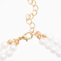 Набор 2 предмета: серьги, колье &laquo;Антуанетта&raquo;, вспышка, белый в золоте, 40 см