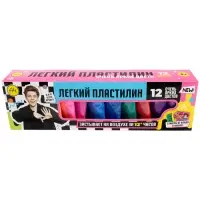 Игрушка в наборе Легкий пластилин Влад А4 12 шт очень яркие цвета коробка