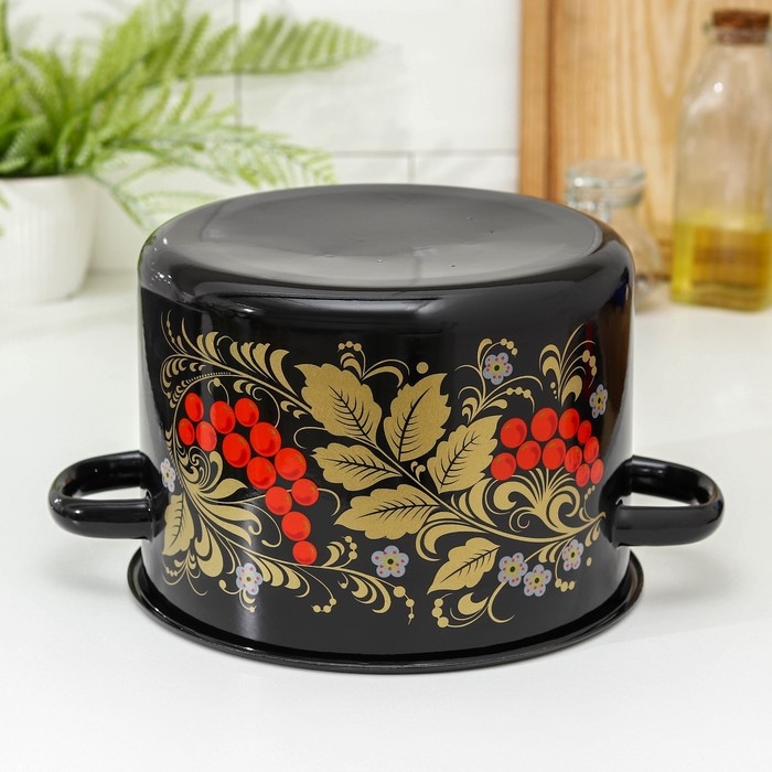 Кастрюля эмалированная «Рябина», 4,5 л