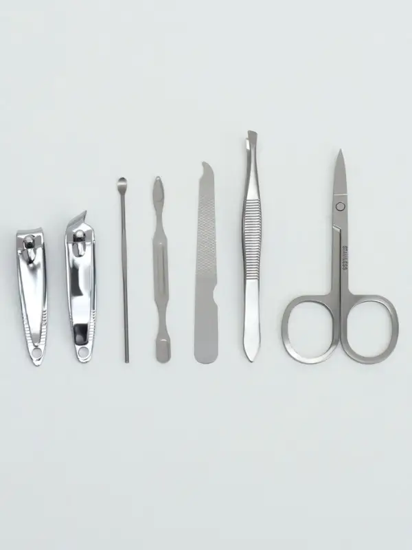 Набор маникюрный &laquo;Нежные пионы&raquo;, 7 предметов, в футляре