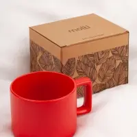 Чашка Jumbo в коробке матовая, красная