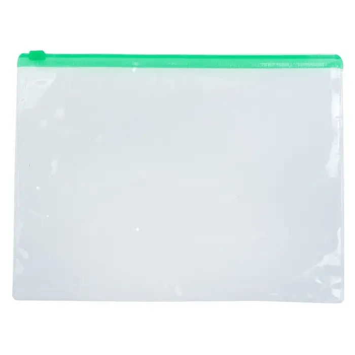 Папка-конверт на молнии формат А5 120мкр прозрачная молния МИКС 23.3&times;18 см