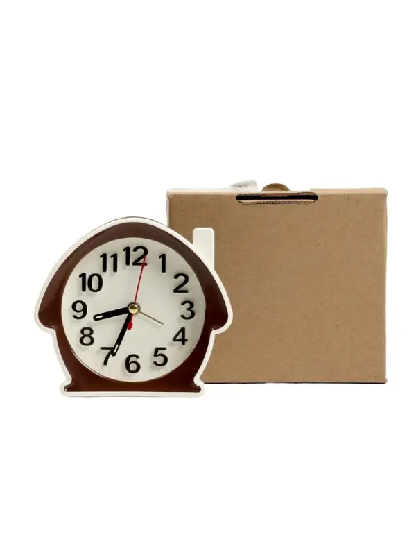 Часы - будильник настольные &laquo;Домик&raquo;, пластик, кварцевый механизм