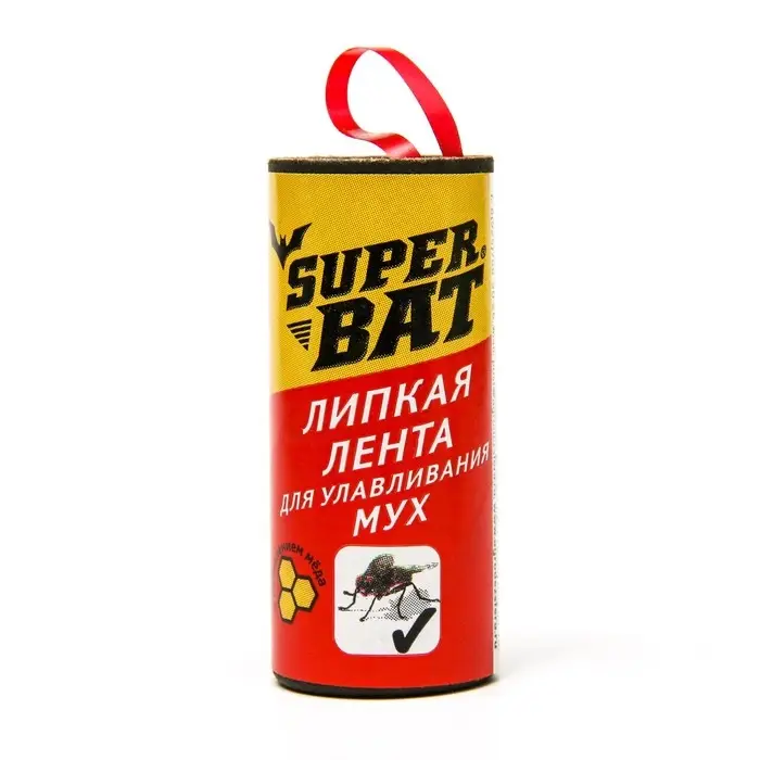 Липкая лента от мух Липкая лента от мух "Super Bat"