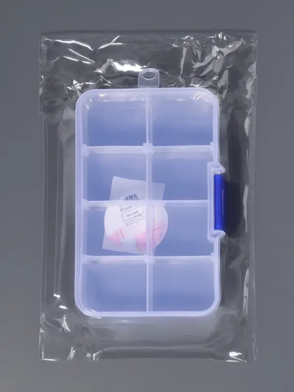 Органайзер для хранения мелочей, 8 ячеек, 10.5×6.7×2.2 см, прозрачный