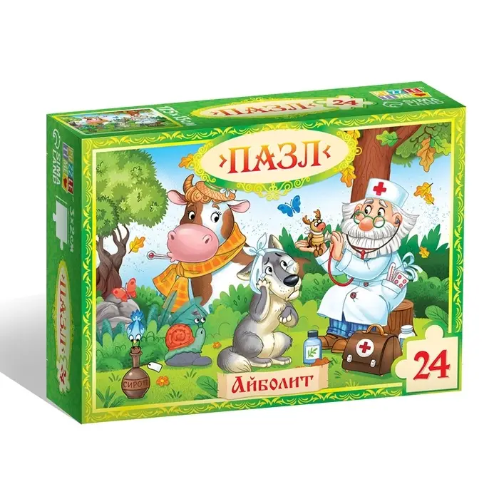 Пазл "Айболит", Корней Чуковский, 24 элемента