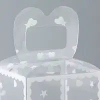 Складная прозрачная коробка из PVC, для упаковки подарков, &laquo;Сердце&raquo;, 12&times;7&times;7 см