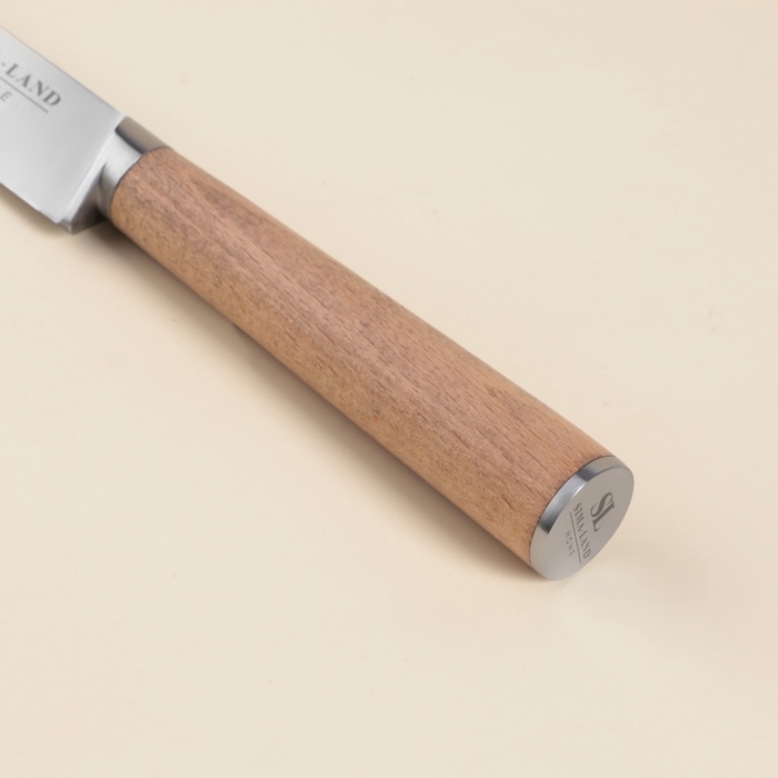 Нож кухонный универсальный SL Home «Калабрия», нержавеющая сталь, 12,5 см, бежевый Нож кухонный универсальный SL Home «Калабрия», нержавеющая сталь, 12,5 см, бежевый