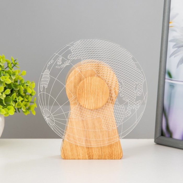 Светильник сенсорный  Светильник сенсорный "Глобус" LED крутится 6Вт USB 15х4х16 см RISALUX