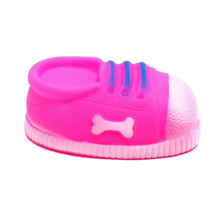 Игрушка пищащая Игрушка пищащая "Ботинок" для собак, 9,5 см, розовая