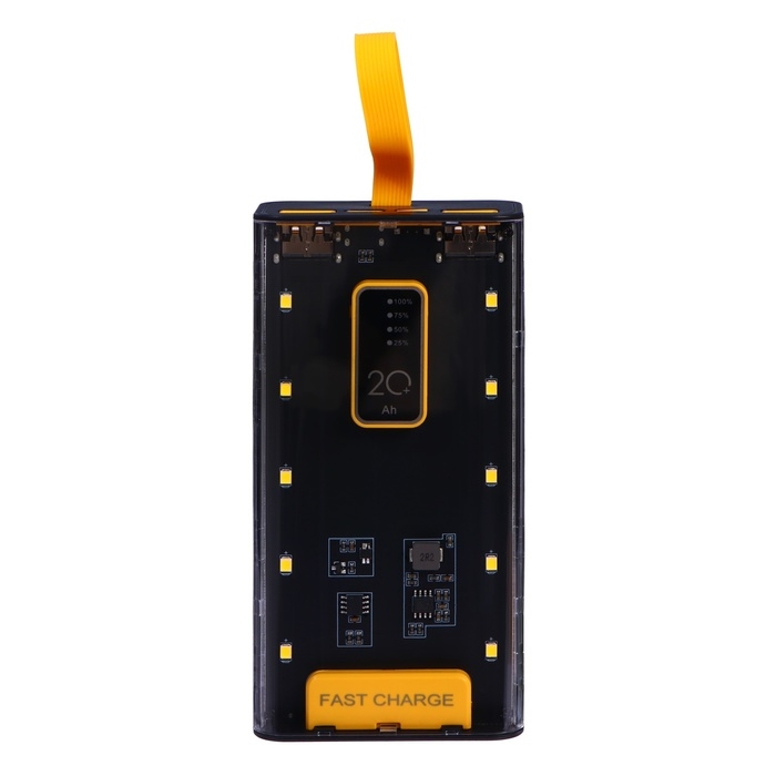 Внешний аккумулятор CRR-33, 20000 мАч, 2USB, Type-C, 2 А, дисплей, чёрный Внешний аккумулятор CRR-33, 20000 мАч, 2USB, Type-C, 2 А, дисплей, чёрный