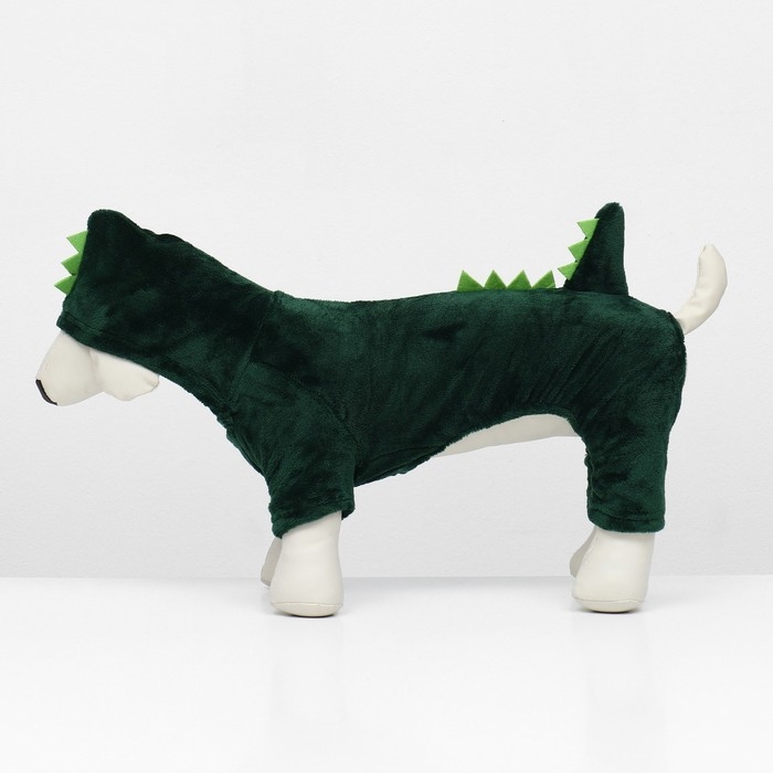 Комбинезон Комбинезон "Дракоша" с капюшоном, размер L (ДС 35 см, ОГ 45 см, ОШ 35 см), зелёный