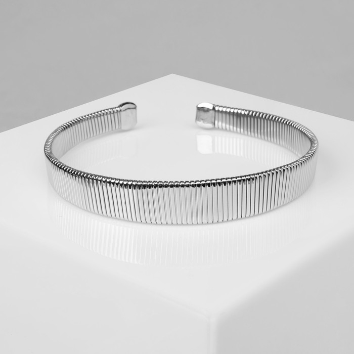 Чокер «Рельеф» широкий, 2 см, цвет серебро, 13,5 см Чокер «Рельеф» широкий, 2 см, цвет серебро, 13,5 см