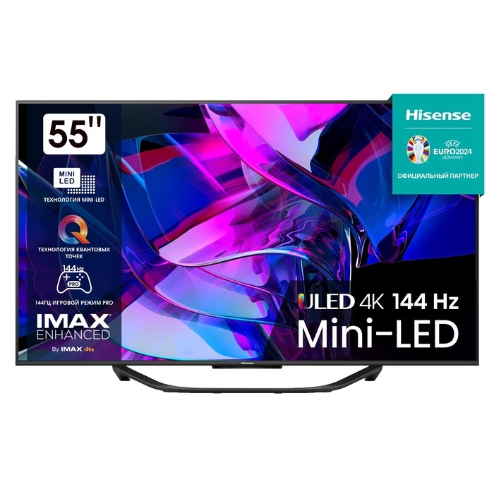 Телевизор HISENSE 55U7KQ, 55 Телевизор HISENSE 55U7KQ, 55", 3840x2160,DVB-T2/C/S2,HDMI 4,USB 2,m-LED,Smart TV,черный