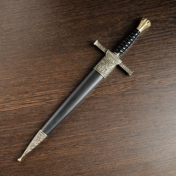 Кортик, витая рукоятка, на ножнах голова дракона, 35 см Кортик, витая рукоятка, на ножнах голова дракона, 35 см