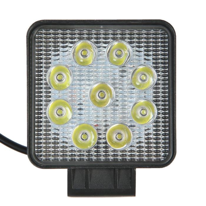 Фара светодиодная Skyway OFF ROAD, квадратная, 12/24 В, 27 Вт, 9 диодов, 107 х 107 мм, дальний свет Фара светодиодная Skyway OFF ROAD, квадратная, 12/24 В, 27 Вт, 9 диодов, 107 х 107 мм, дальний свет