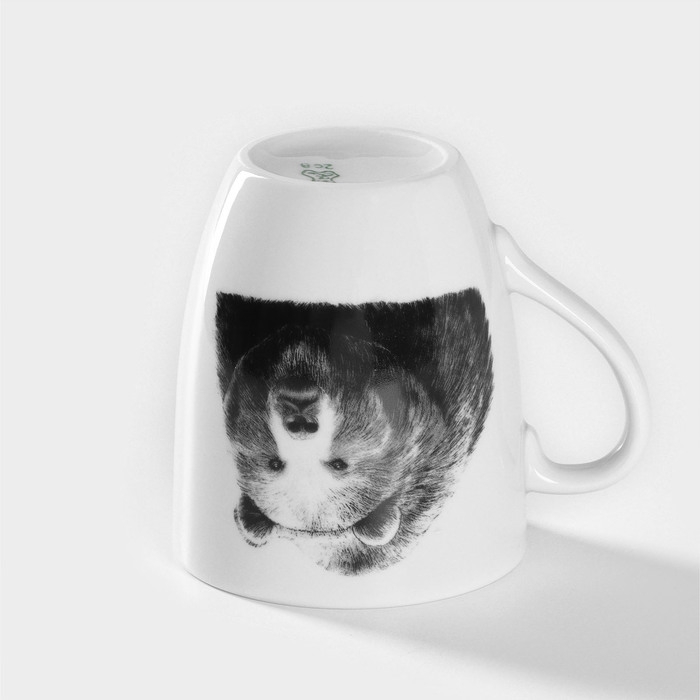 Кружка фарфоровая «Медведь», 300 мл, белая Кружка фарфоровая «Медведь», 300 мл, белая