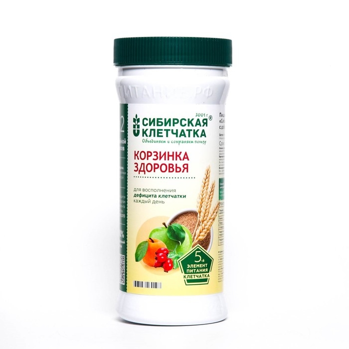 Сибирская клетчатка «Корзинка здоровья», 280 г Сибирская клетчатка «Корзинка здоровья», 280 г