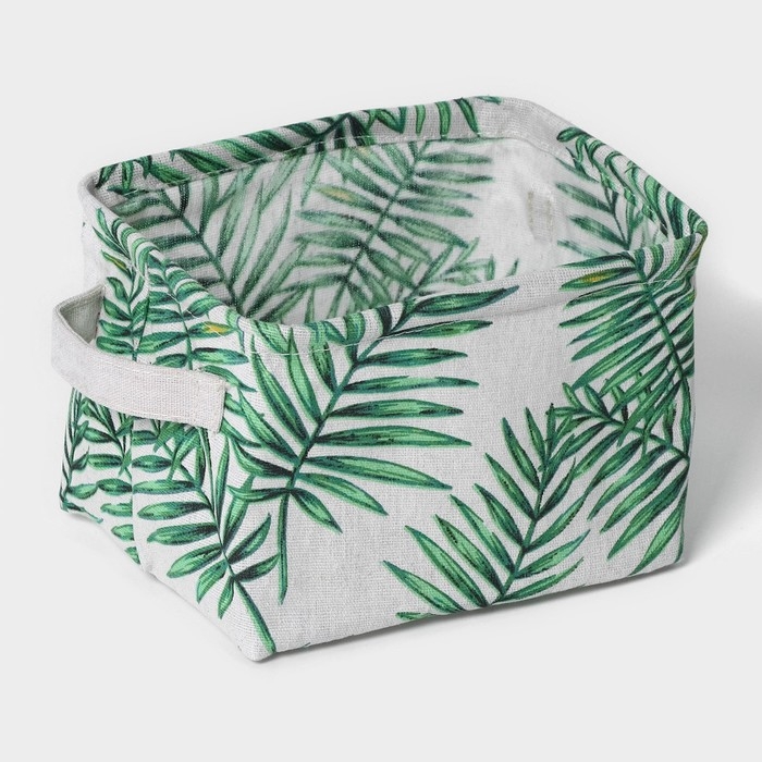 Корзина для хранения с ручками Доляна Доляна «Тропики», 20×16×13 см Корзина для хранения с ручками Доляна Доляна «Тропики», 20×16×13 см