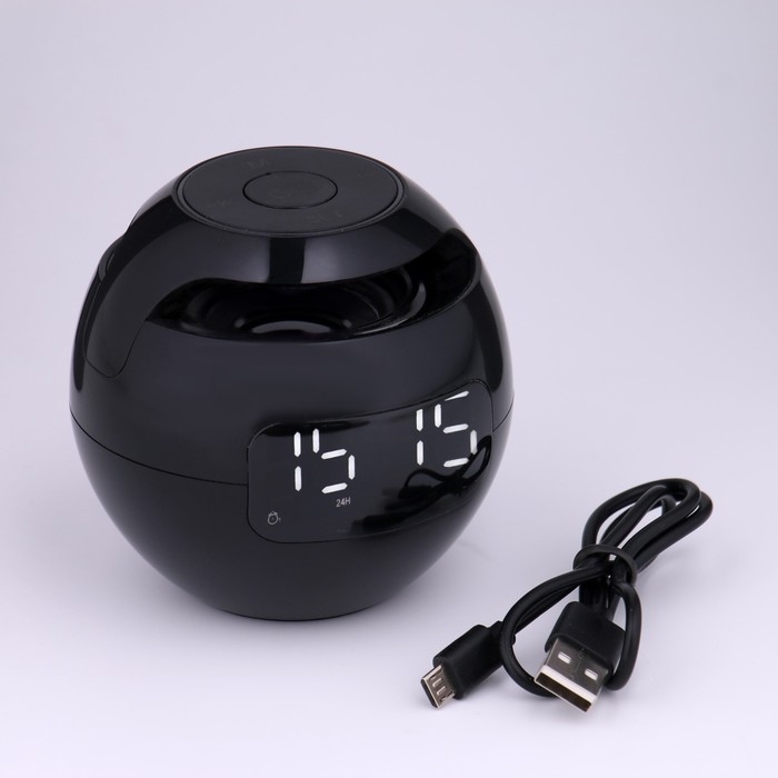 Часы - будильник электронные настольные: колонка, bluetooth, tf-карта, 8.5 х 7.5 см, USB Часы - будильник электронные настольные: колонка, bluetooth, tf-карта, 8.5 х 7.5 см, USB