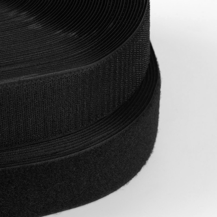 Липучка, 50 мм × 25 ± 1 м, цвет чёрный Липучка, 50 мм × 25 ± 1 м, цвет чёрный