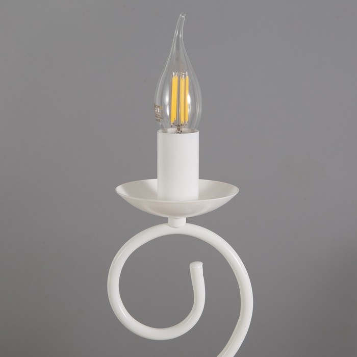 Настольная лампа Настольная лампа "Лале" 2х15Вт Е14 белый RISALUX