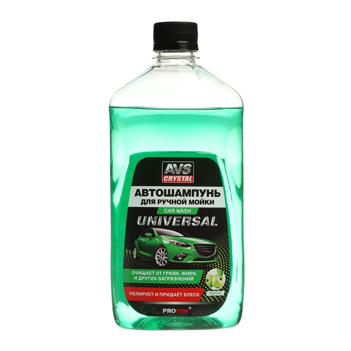 Автошампунь AVS Универсальный, яблоко, 500 мл, AVK-007, контактный Автошампунь AVS Универсальный, яблоко, 500 мл, AVK-007, контактный