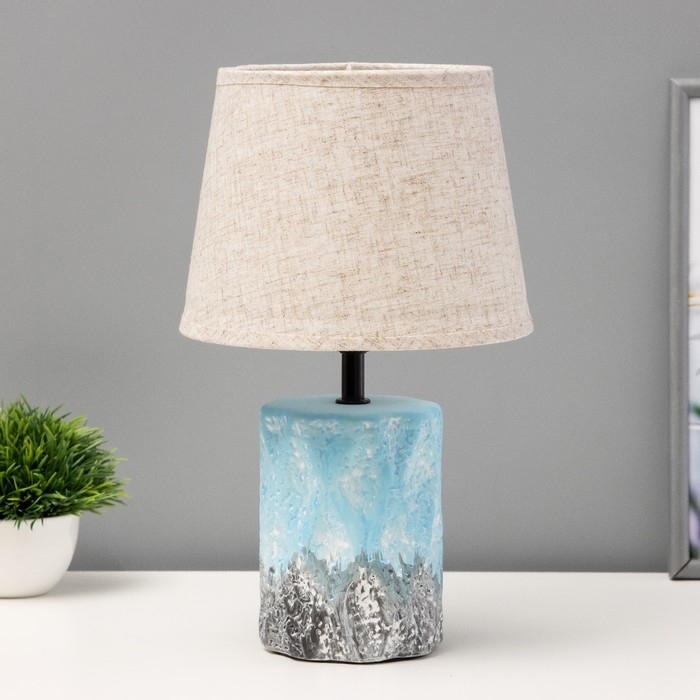 Настольная лампа Настольная лампа "Аманда" Е27 40Вт серо-голубой 20х20х33 см