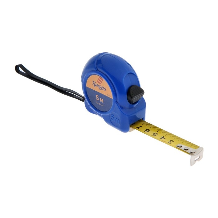 Рулетка ТУНДРА, пластиковый корпус, 5 м х 19 мм Рулетка ТУНДРА, пластиковый корпус, 5 м х 19 мм
